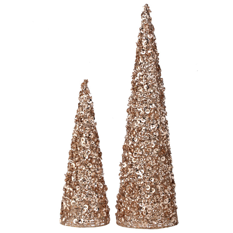 Ensemble de 2 paillettes 12/18 "Glamour, Champagne