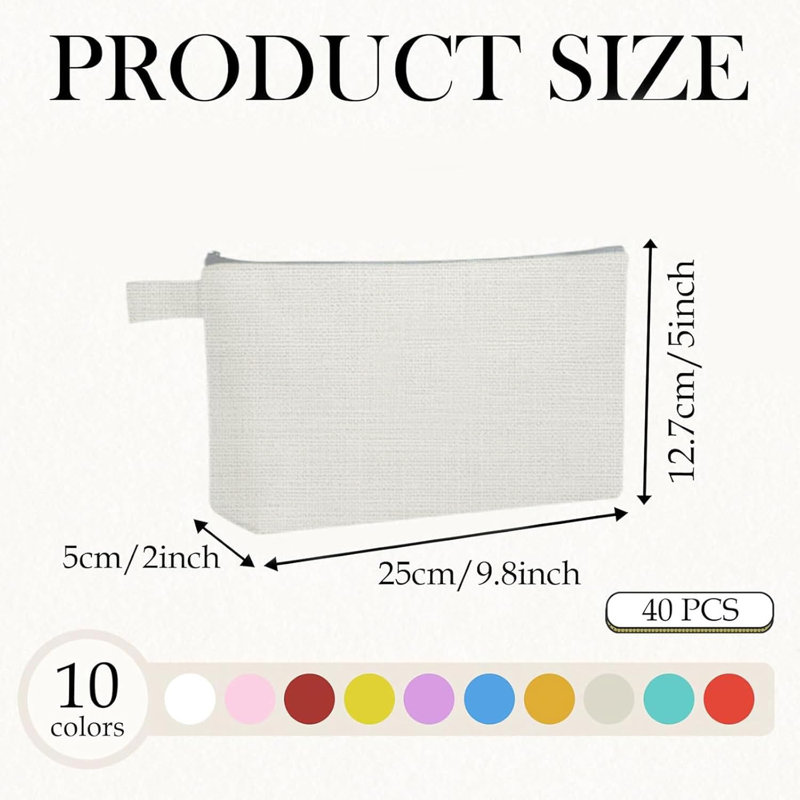 Paquet de 40 pochettes à maquillage multi-usages 