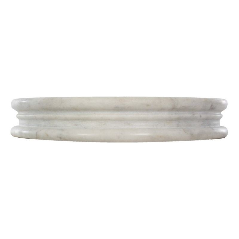 Handmade Marble Decorative Bowl, 3" H x 18" W x 18" D