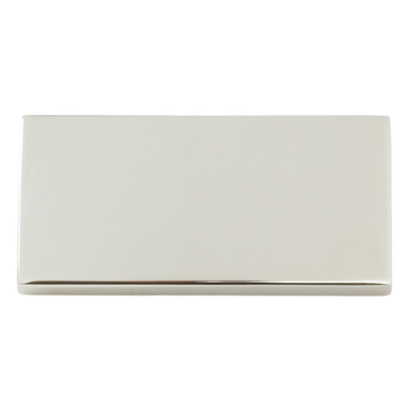 Poignée d'armoire Emtek Clifton 1,25 po x 2,50 po, nickel poli, Nickel poli