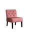 Chaise sans accoudoirs en velours 2 pièces avec plis, rose foncé pour petits espaces, rose, pour la maison et le magasin-1399741778