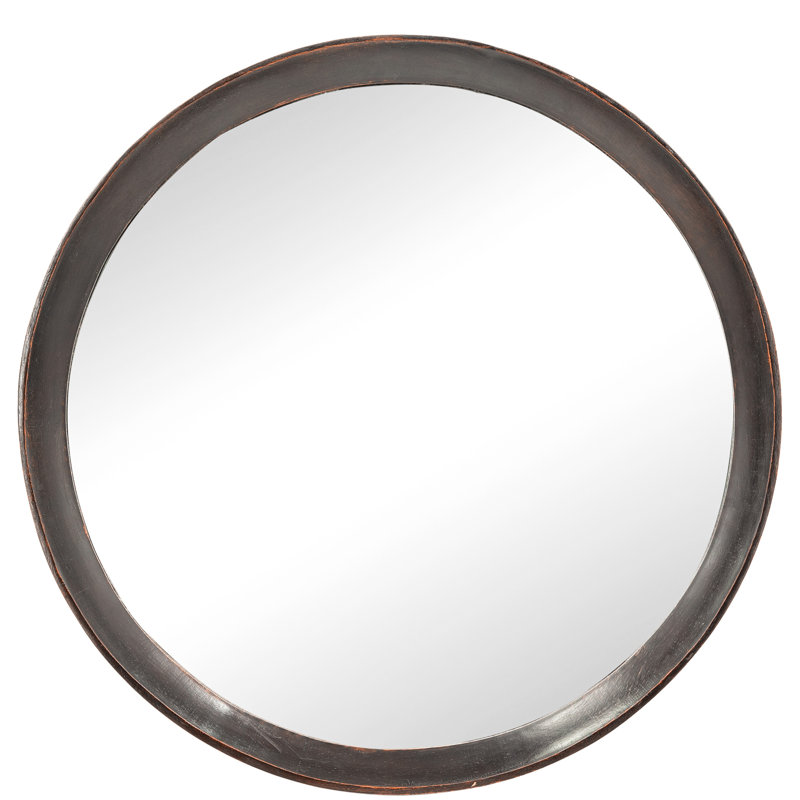 Miroir mural Mango Pièce décorative. Cadre, étincelle, Marron foncé