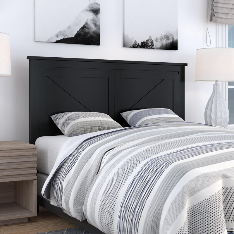 Faulkner Solid Wood Headboard, Full, Black