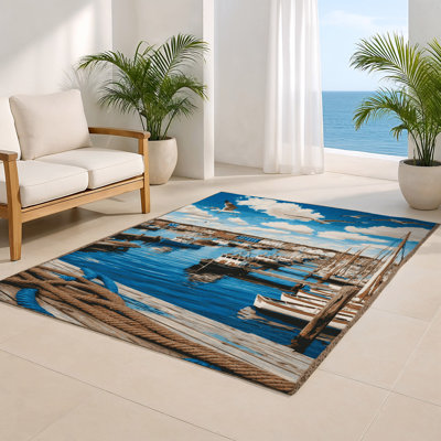 Tapis intérieur et extérieur gris Transport
