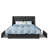 Brij Modern Upholstered Platform Bed， Linen Storage Bed Frame with Wingback Headboard, No Box Spring Needed，Full bed,Dark Gray-1935864120-1935864071