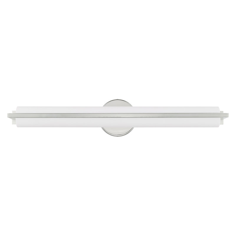 Applique murale de salle de bain à 1 lumière DEL à intensité variable Bikram, Chrome poli