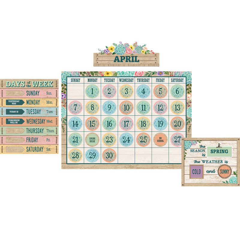 Ensemble de tableau d'affichage calendrier