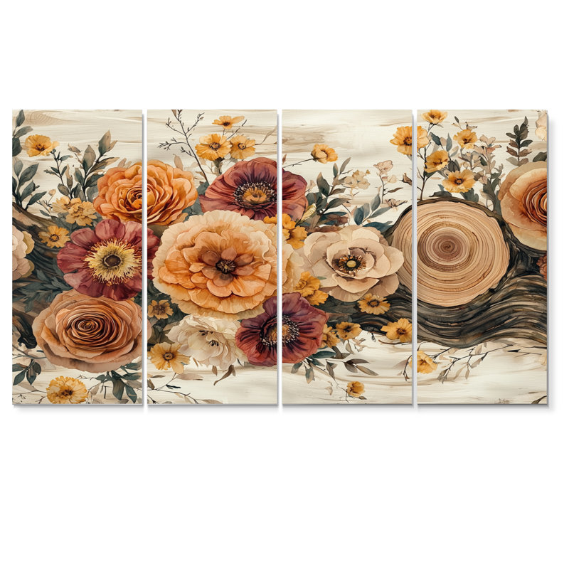 Collingdale - Assortiment de bouquets - Ensemble d'art mural traditionnel, H 32 po x l 64 po