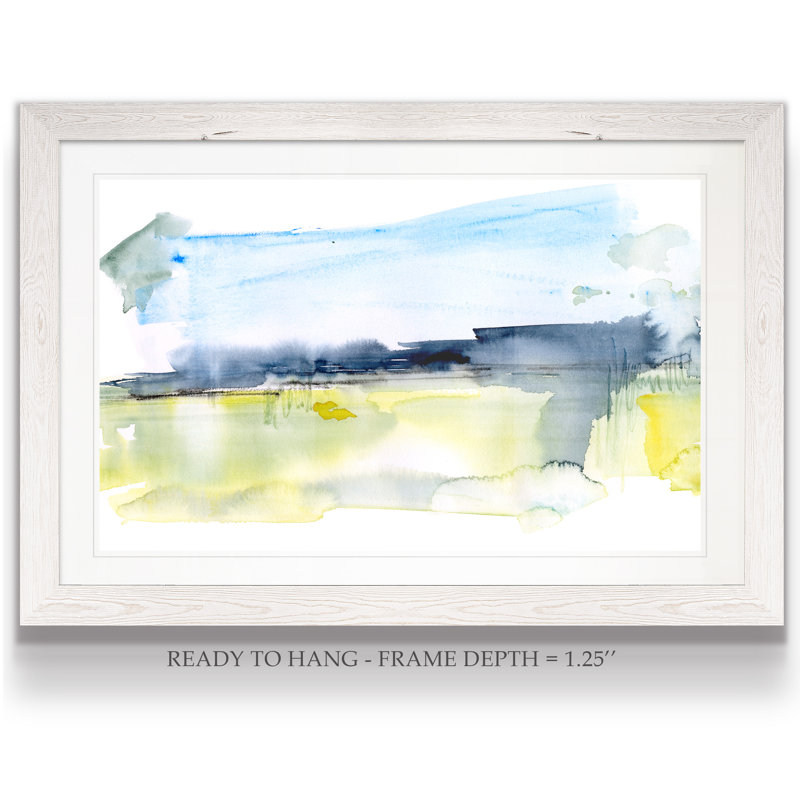 « paynes gray plains i » par paul cezanne-reproduction de photo encadrée, H 32 po x l 44 po x P 1,25 po, Blanc mat
