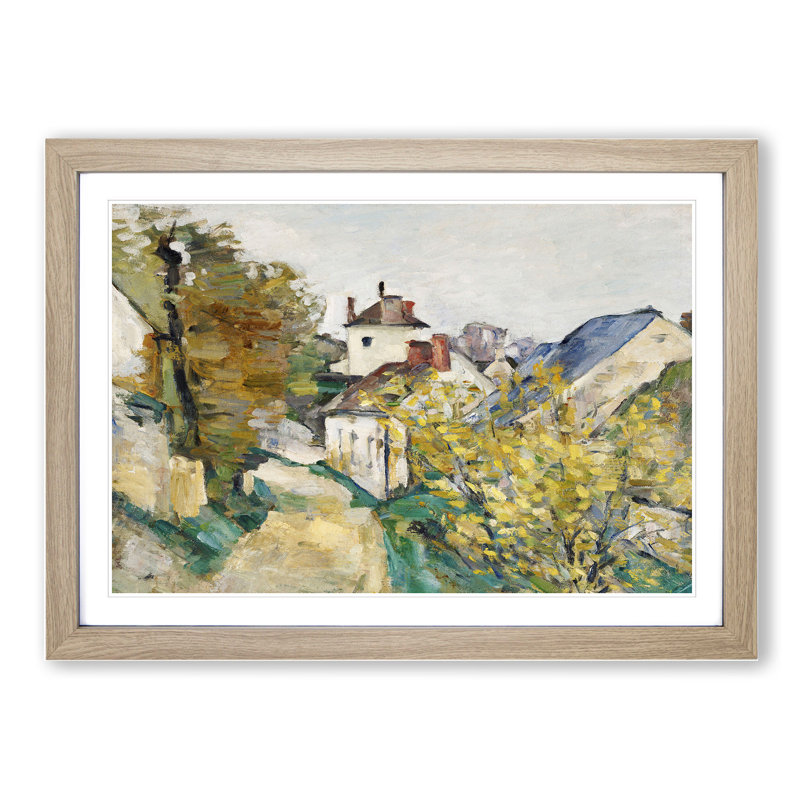 House of Dr. Gachet by Paul Cezanne - Picture Frame Painting, 48cm H x 65cm W x 2cm D, Oak Framed
