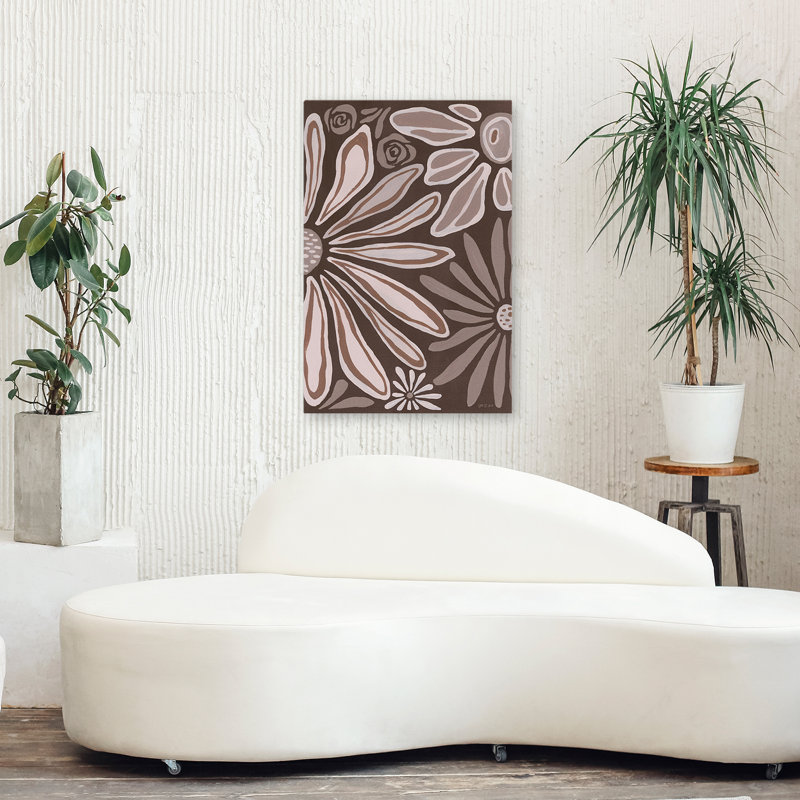 Moka contemporain et décontracté Blooms IV, H 36 po x l 24 po