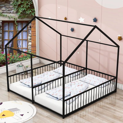 Lits simples et lits plateforme simple en forme de maison