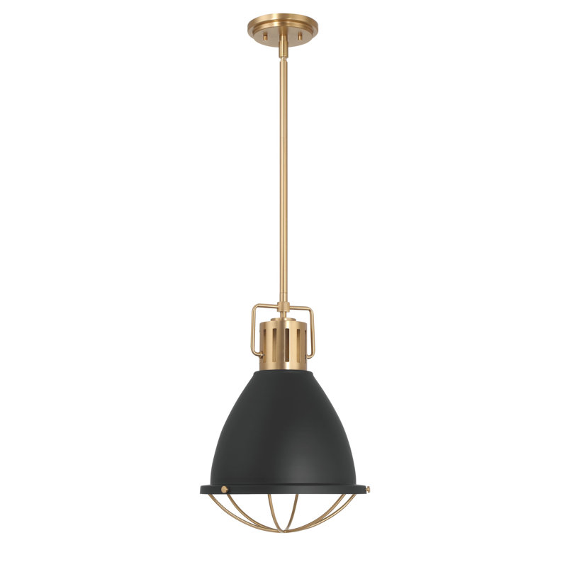 Luminaire suspendu simple Agripina, Noir, noir, noir, noir