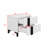 Modern High Gloss 3-Piece Bedroom Set Floating Bed Frame Platform Bed With LED Light & 2 Nightstands