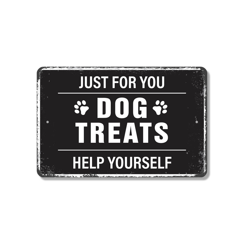 Enseigne pour chien en plastique 8 po x 12 po