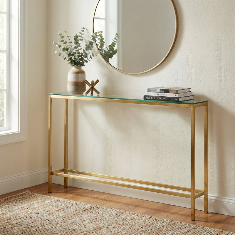 Cardoza 56'' Glass Top Console Table