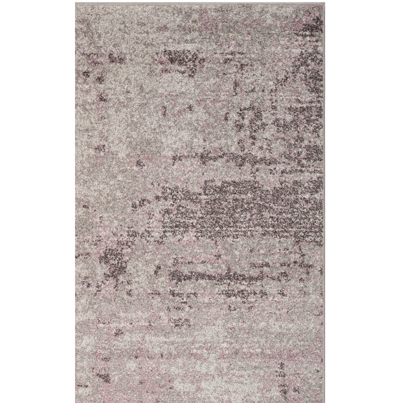 Riebe Light Gray/Purple Area Rug, Rectangle 8' x 10'