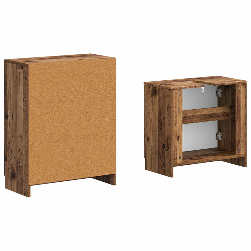 Bathroom Storage Furniture Set, Old Wood