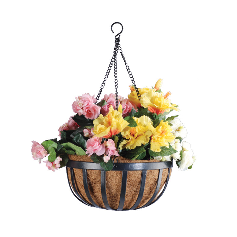 Pot à fleurs suspendu en métal Rodolfo, H 5 po x l 12 po x P 12 po