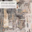 Tapis touffeté à la main à motif nougat / fer forgé gris Douwe-1590934374
