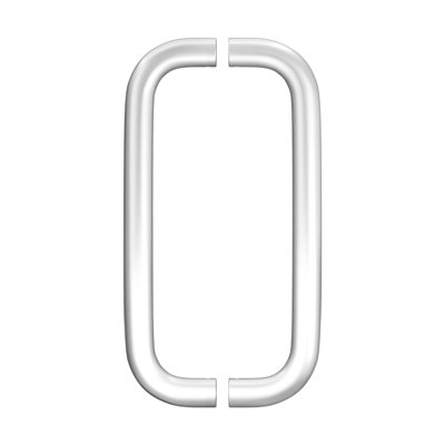 Brixwell 1PL10X10A Straight Back-to-Back Pull Handle, 11" Length, 10" Mounting Center To Center, 1" Diameter, Aluminum Material, Clear Anodized Finish