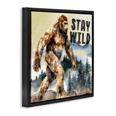 Stay Wild with Mythical Monster Floating Frame, design by Nicole DeCamp