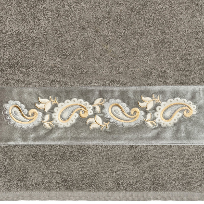  Serviette de bain 100% coton turc, Gris foncé