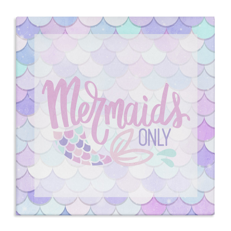 «Pastel Mermaids Only», toile de Kim Allen, H 17 po x l 17 po