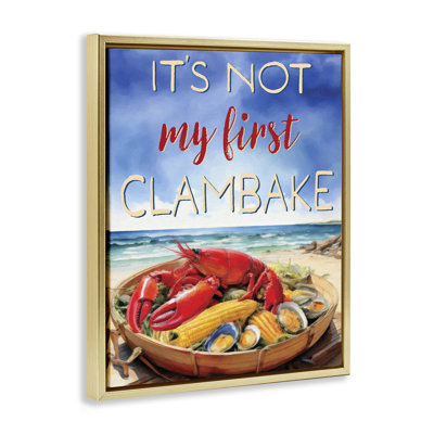 Not My First Clambake Floating Frame, design by Grotto Studios