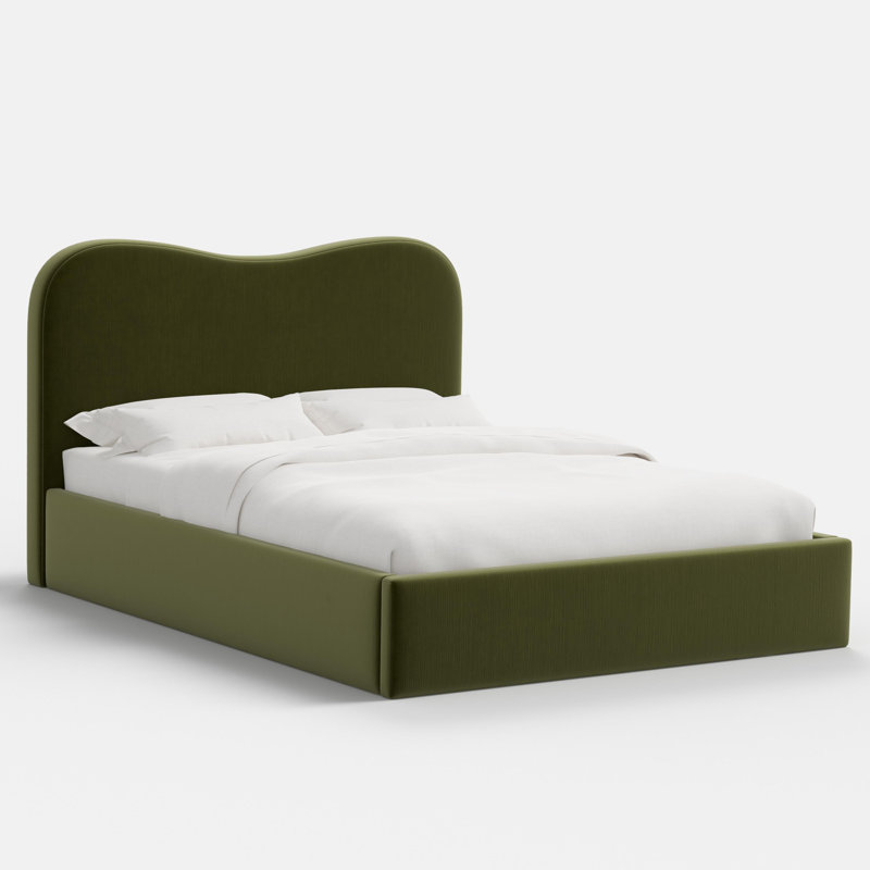 Perigold Upholstered Bed, Twin, Green