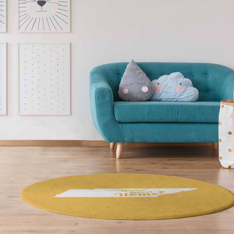 Chenille Indoor Rug, Round 5'
