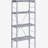 Grey and Silver 4-shelf Bookcase-1296067230-1296067225