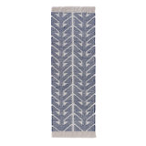 Up And Down Geometric Area Rug in Blue/Ivory