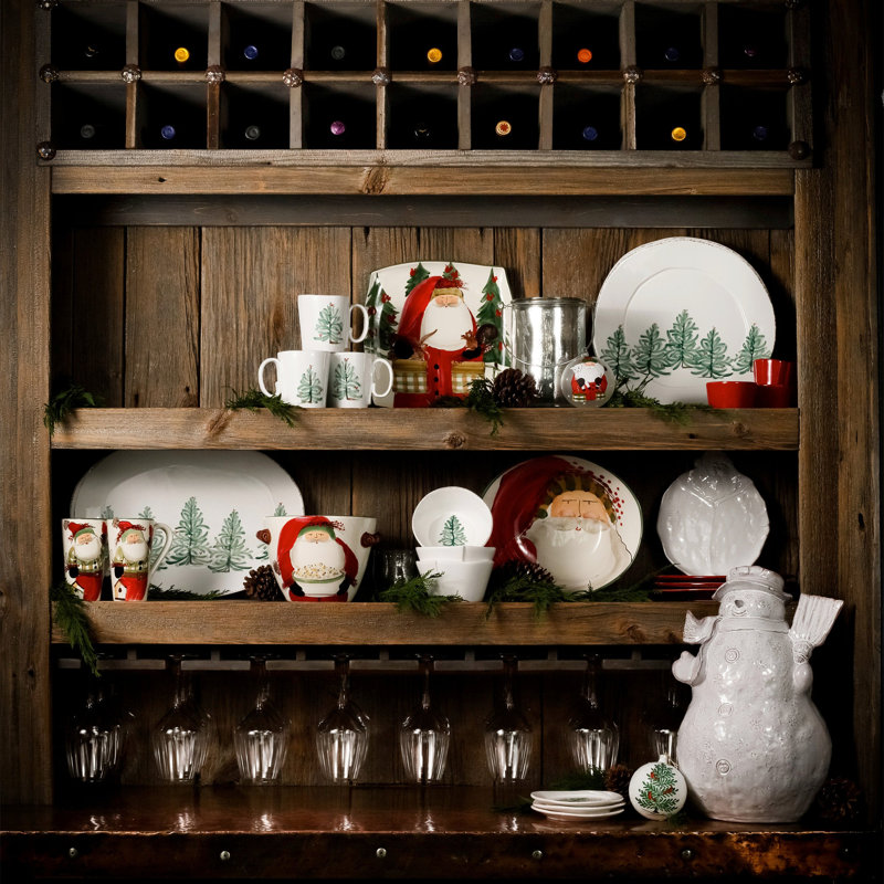 Lastra Holiday Handpainted Ceramic Oval Platter