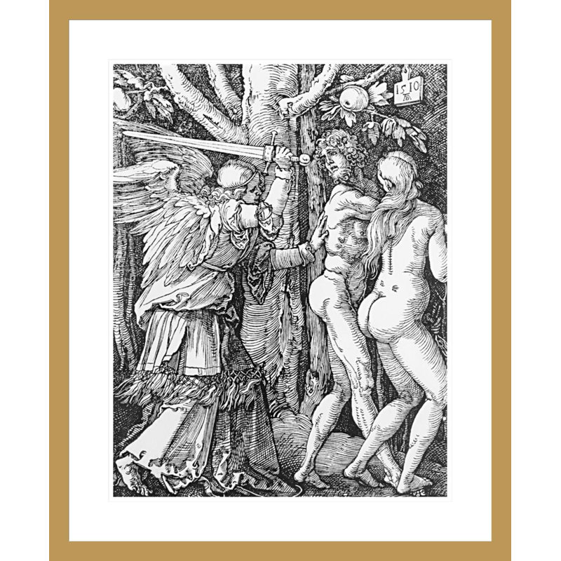 «The Expulsion from Paradise» par Albrecht Dürer, impression giclée sur cadre, H 28,53 po x l 23,5 po