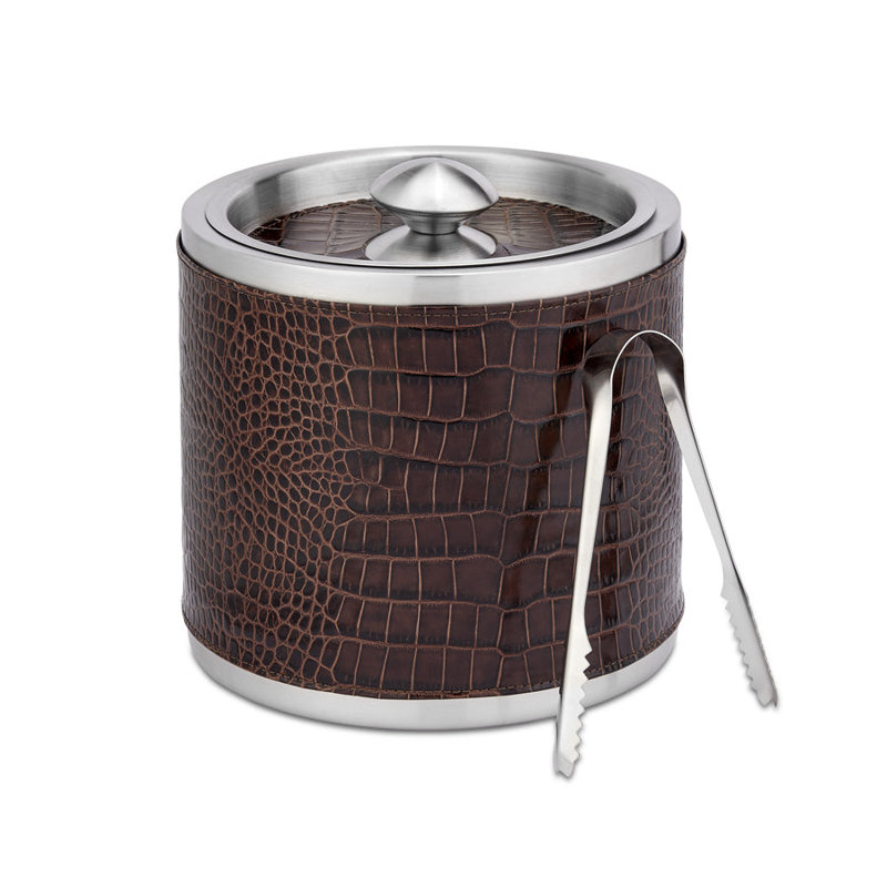 Stainless Steel Ice Bucket, Brown