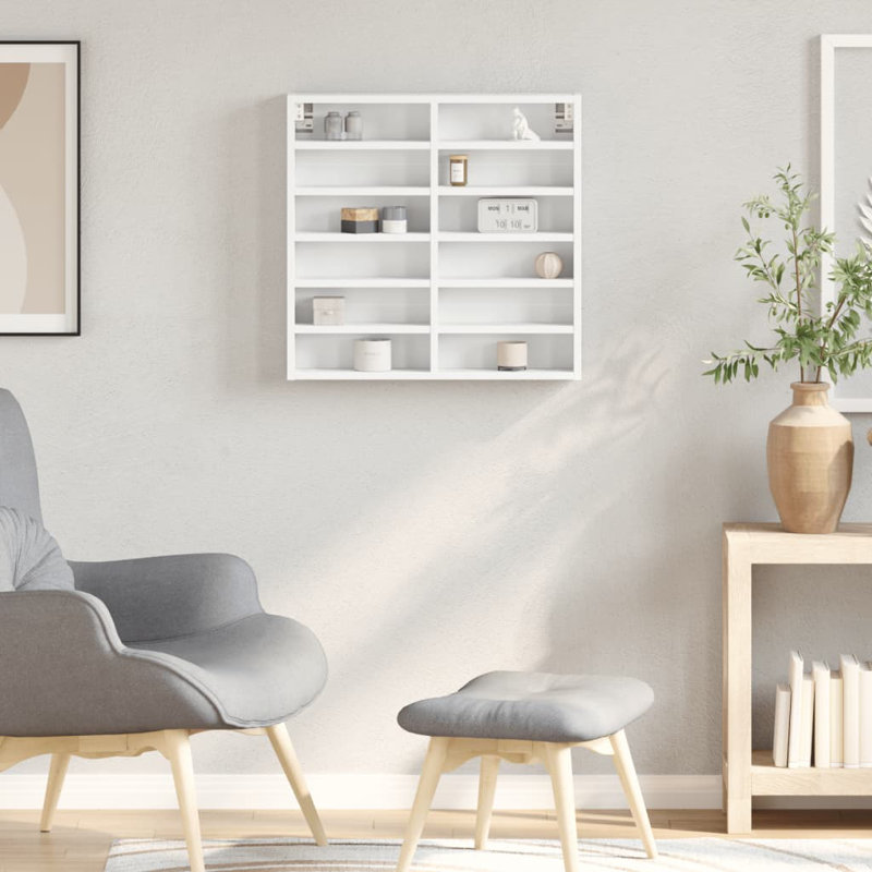 Roenick Floating Shelf, White, 58cm H x 60cm W x 8.5cm