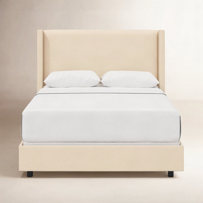 Hanson Upholstered Wingback Bed