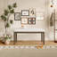 38" Upholstered Bench with Padded Seat & Solid Wood Legs | Entryway, Living Room, Bedroom End-of-Bed, Beige + Brown-13889115