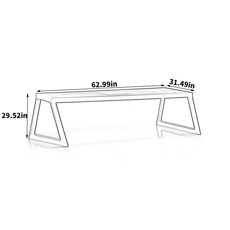 Table de salle à manger Simple Simple, H 29,52 po x L 62,99 po x l 31,49 po