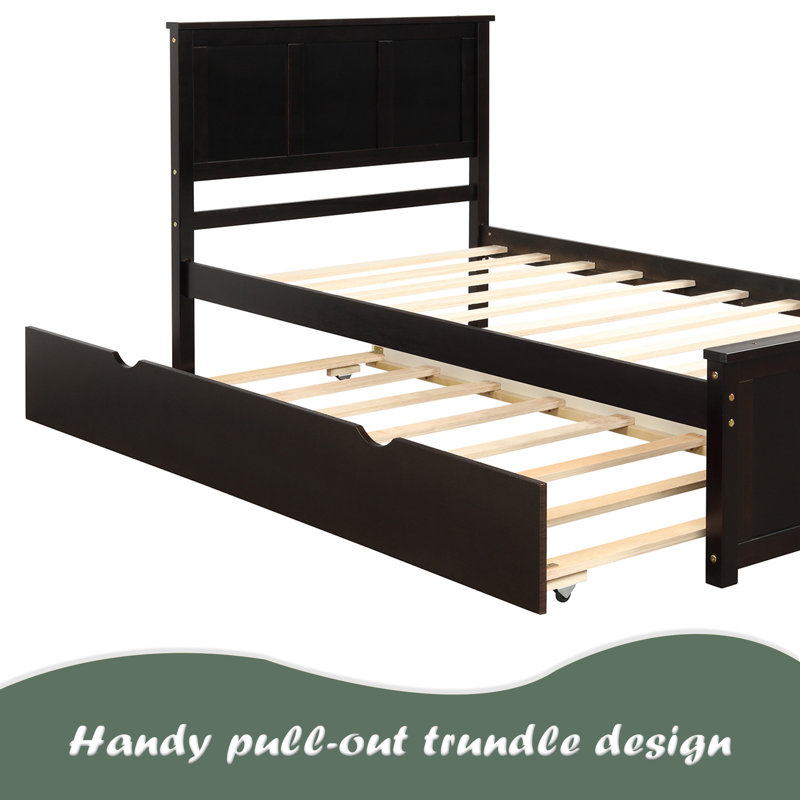 Lit plateforme avec lit gigogne simple