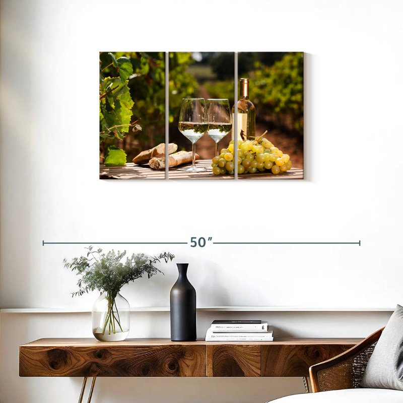 Yarlin Bread And White Wine, 20" H x 33" W
