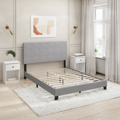 Lit plateforme tapissier Anding