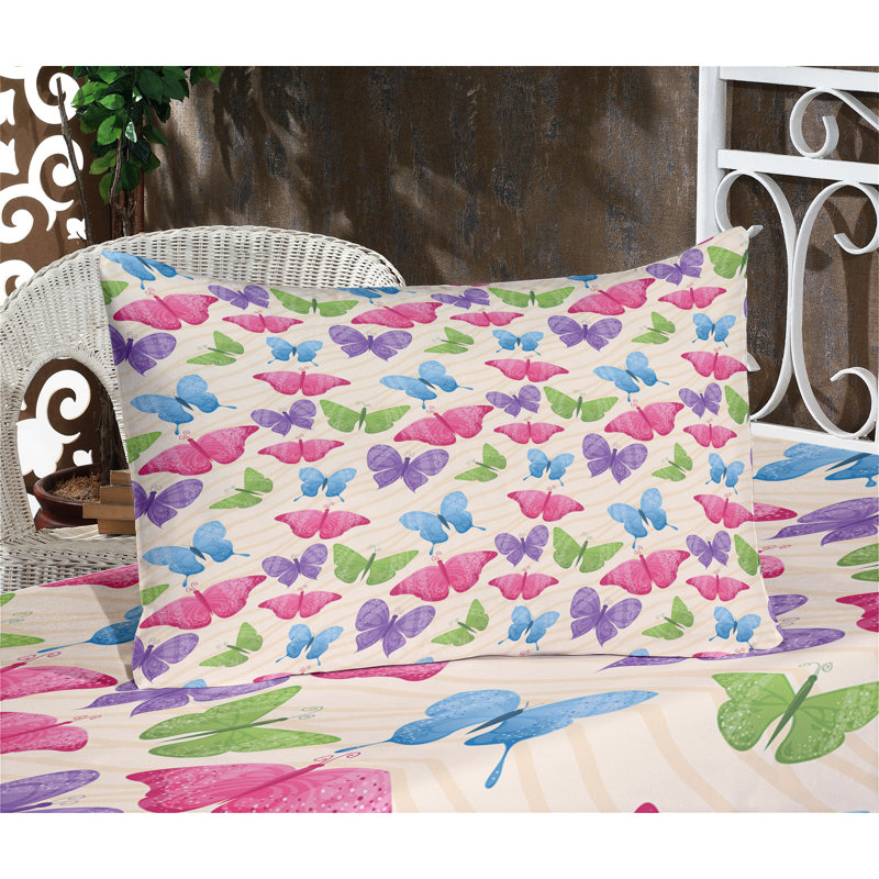 Multicolore ensemble de draps et taies décoratives Ambesonne, Ensemble de draps pour lit double + 1 drap-housse 