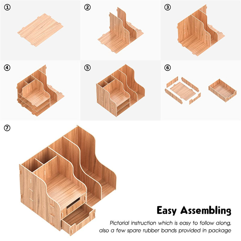 Espiye Manufactured Wood Desk Organiser