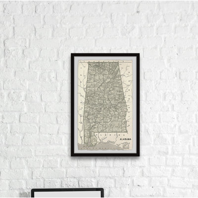 " Gray Alabama Map "