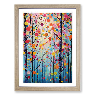 Spring Forest Abstract No.2 - Single Picture Frame Print on Wood