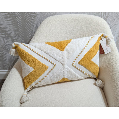 Handwoven Geometric Throw Pillow
