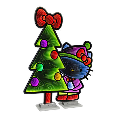Hello Kitty avec arbre de Noël Ekkolight