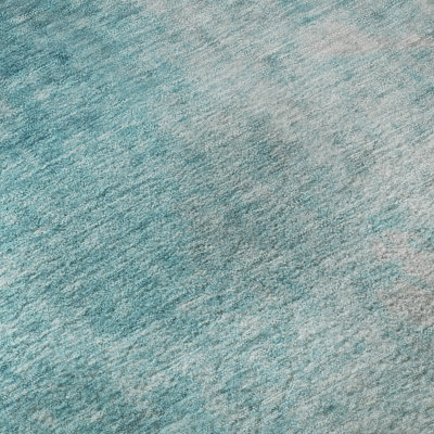 Premium Machine Washable Cerrito AMF562 Teal Rug